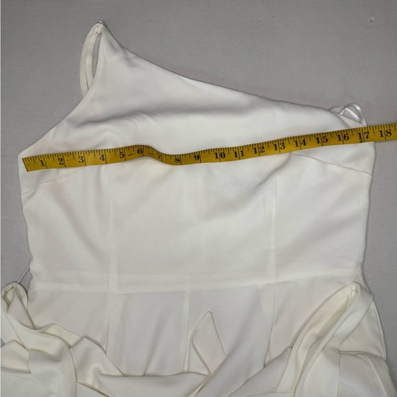 PETAL&PUP LEYTON JUMPSUIT - WHITE Elegant White Wide-Leg Pants Size 12. #336 - Picture 14 of 15